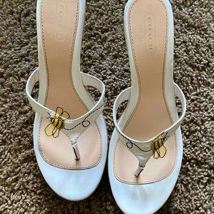 Fun Coach Wedge T-Strap Sandals